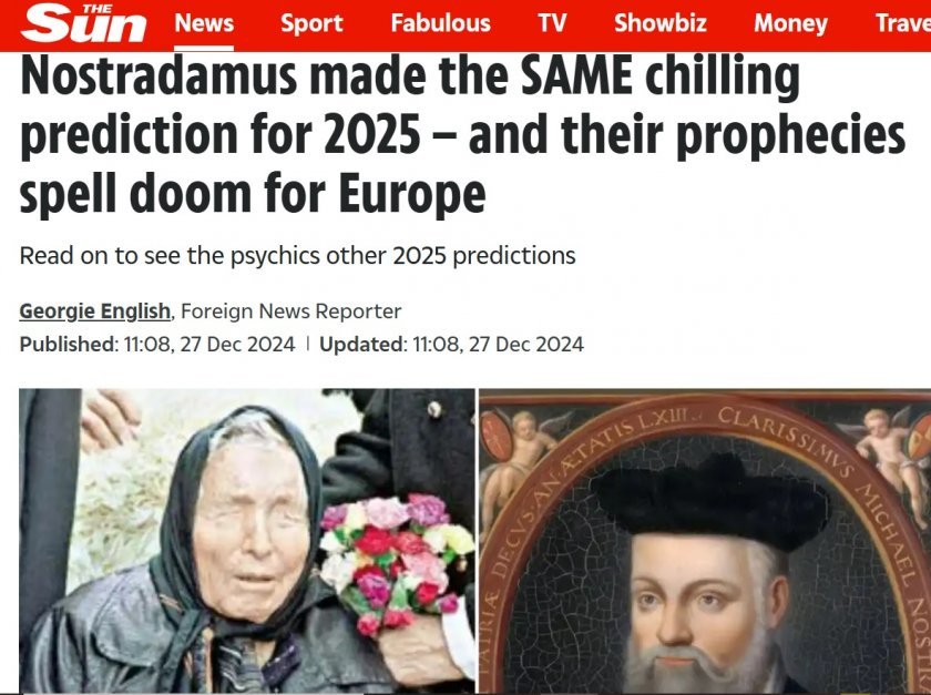 1740389909 946 Ванга и Нострадамус с еднакви предсказания за 2025 – ето