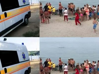 на плажа за миг се превърна в писъци и