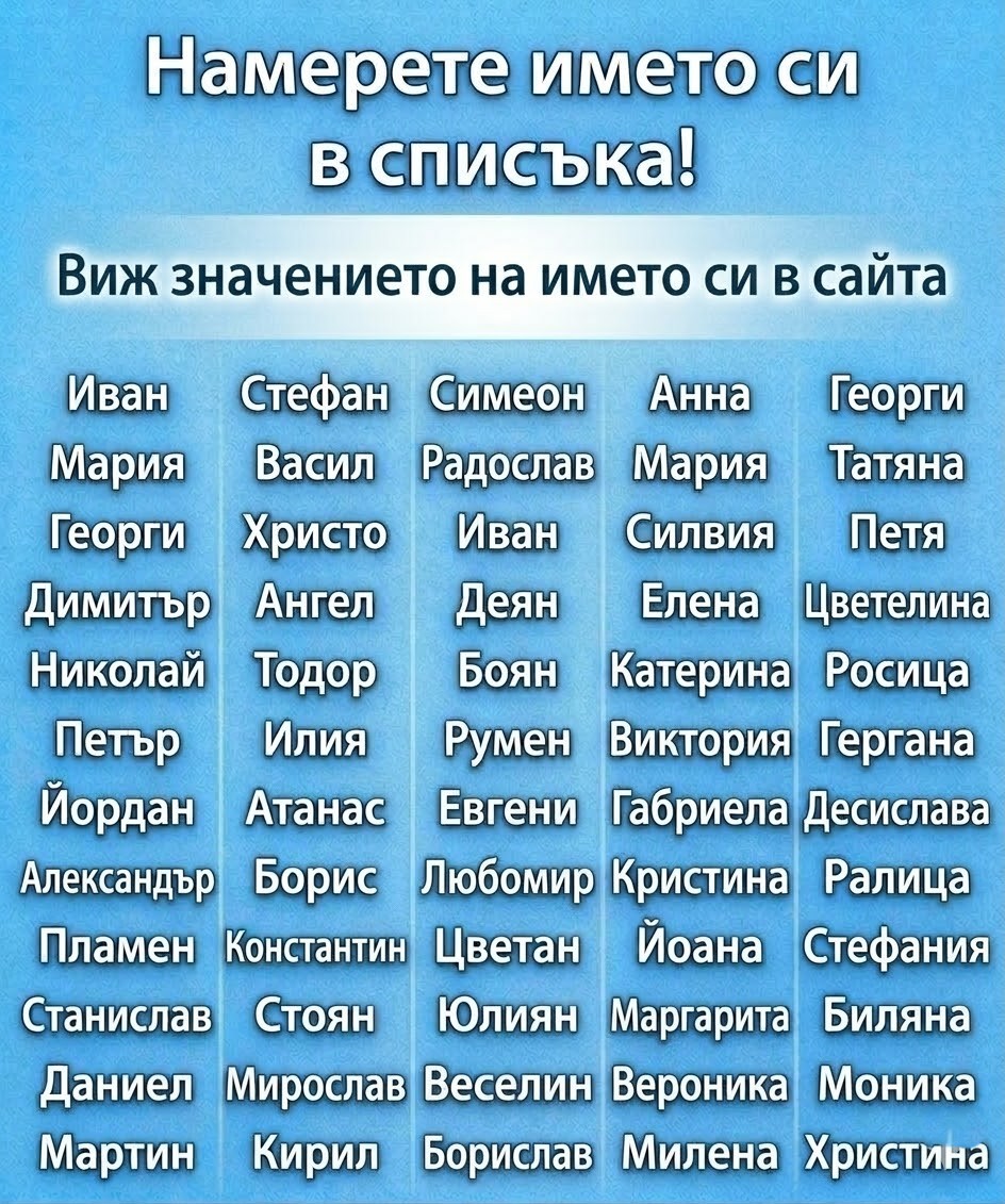 namerete imeto si v spiska i vizhte kakvo hubavo poslanie